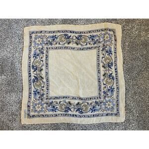 Vintage Cacharel Hand Rolled Square Floral Scarf